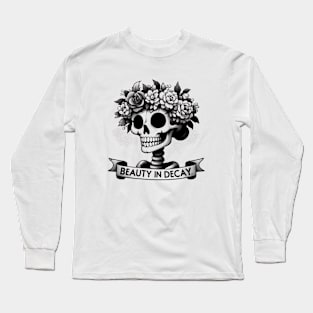 Vintage Skeleton: Beauty In Decay Long Sleeve T-Shirt